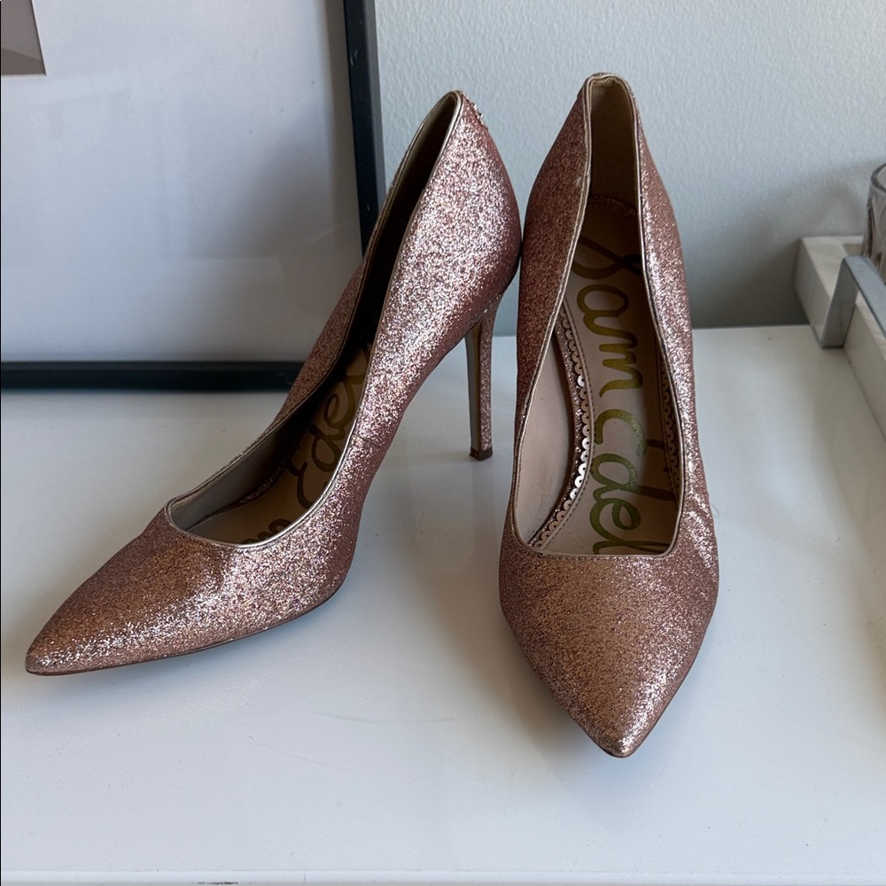 Sam Edelman Pink Glitter Pumps 9.5